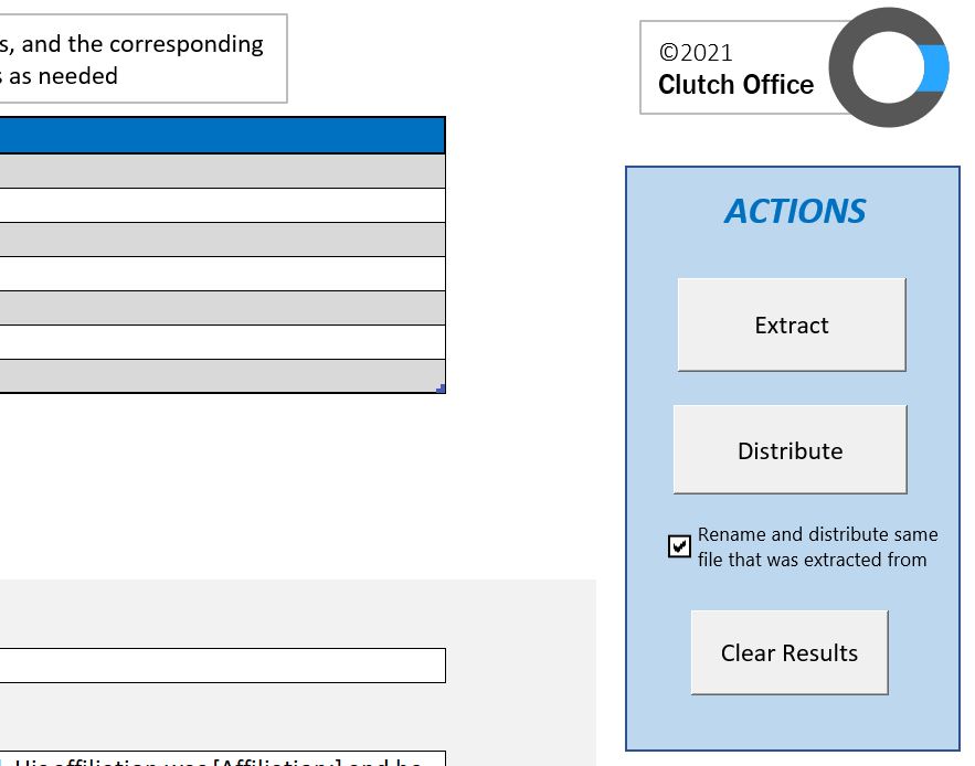 Form extractor and email generator with simple controls