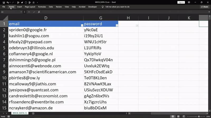 Excel Mega Search for patterns
